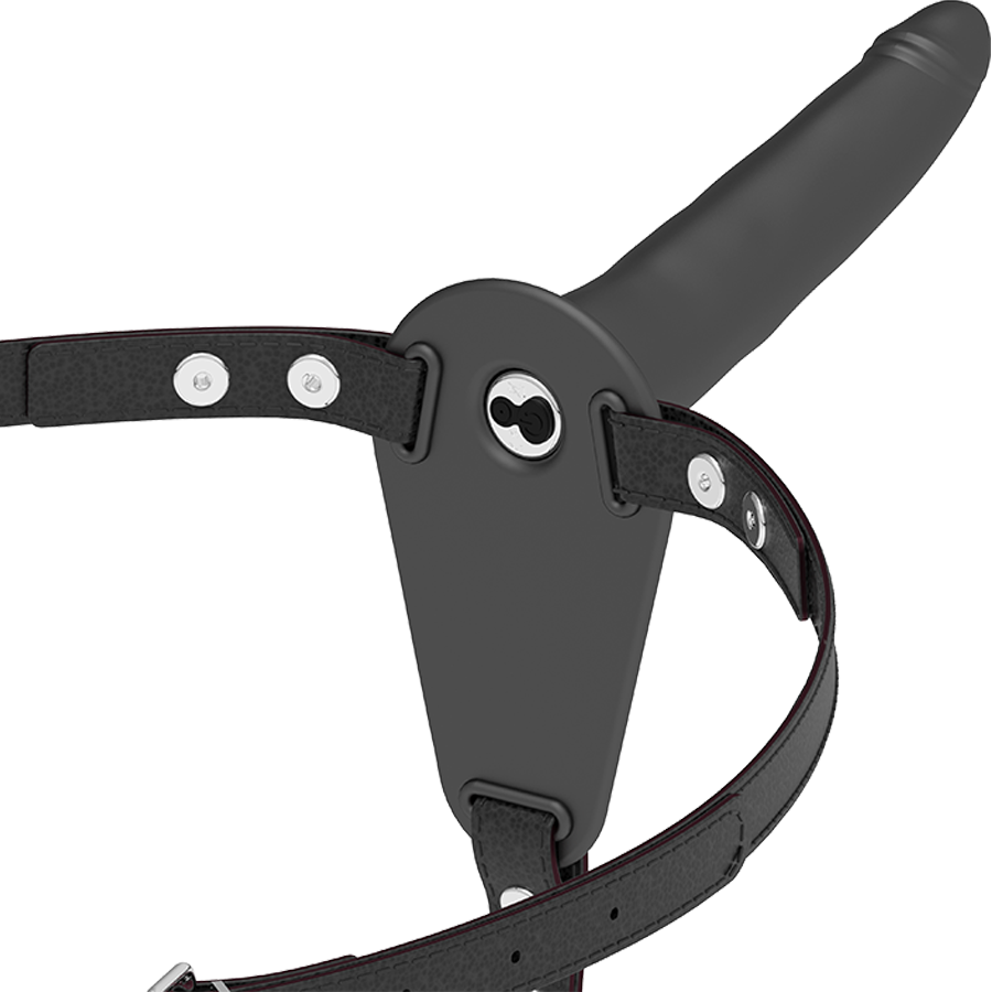 FETISH SUBMISSIVE HARNESS - VIBRATORE IN SILICONE NERO 15 CM – Imbracature a vibrazione