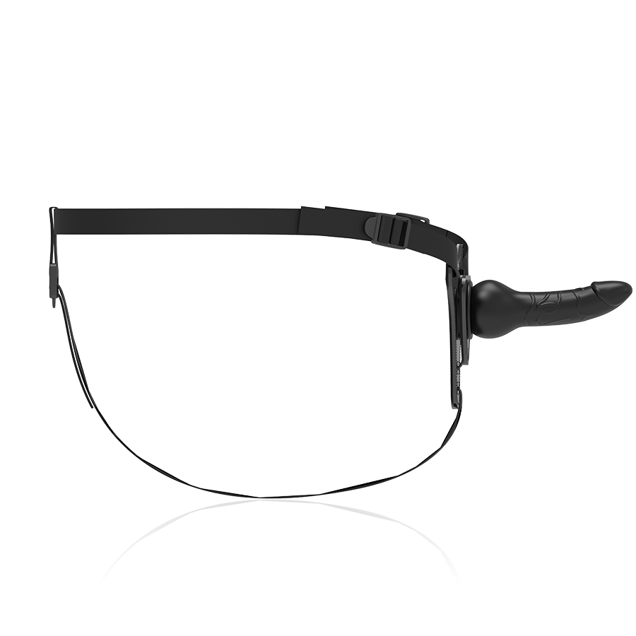 FETISH SUBMISSIVE HARNESS - SILICONE NERO REALISTICO 16 CM – Imbracature senza vibrazioni – foto 4