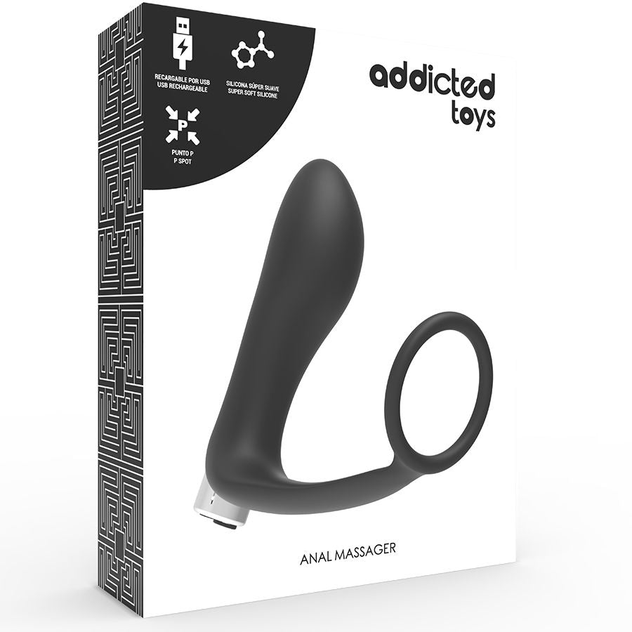 ADDICTED TOYS - VIBRATORE PROSTATICO RICARICABILE MODELLO 1 - NERO – Vibratori anali – foto 6
