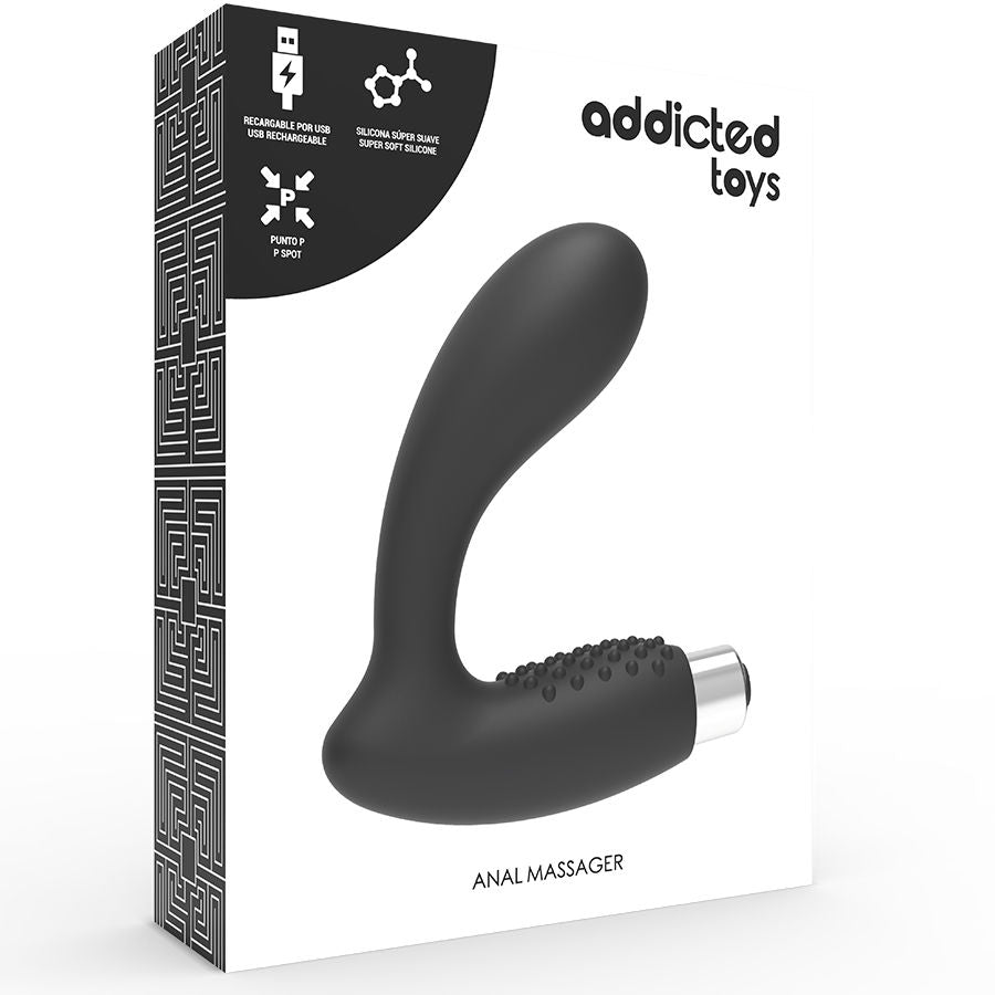 ADDICTED TOYS - VIBRATORE PROSTATICO RICARICABILE MODELLO 5 - NERO – Vibratori anali – foto 6