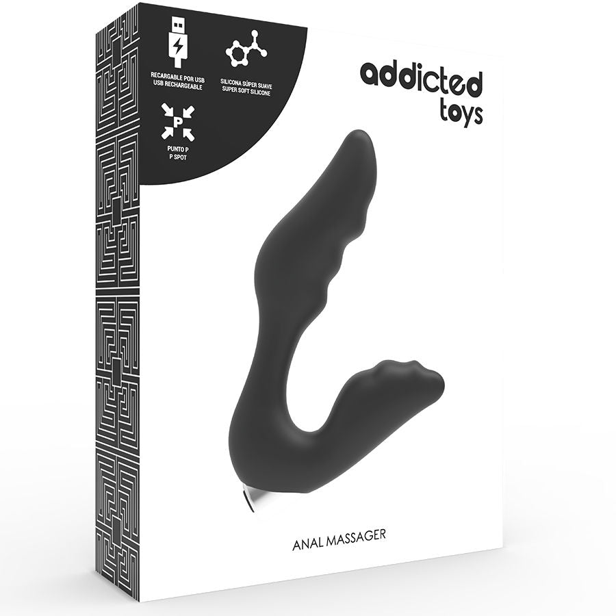 ADDICTED TOYS - VIBRATORE PROSTATICO RICARICABILE MODELLO 6 - NERO – Vibratori anali – foto 6