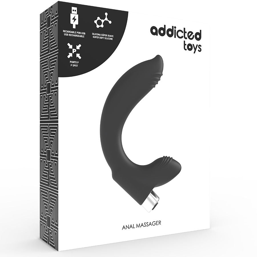 ADDICTED TOYS - VIBRATORE PROSTATICO RICARICABILE MODELLO 7 - NERO – Vibratori anali – foto 6