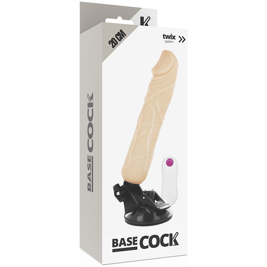 BASECOCK - VIBRATORE REALISTICO TELECOMANDO FLESH 20 CM -O- 4 CM – Telecomando – foto 4