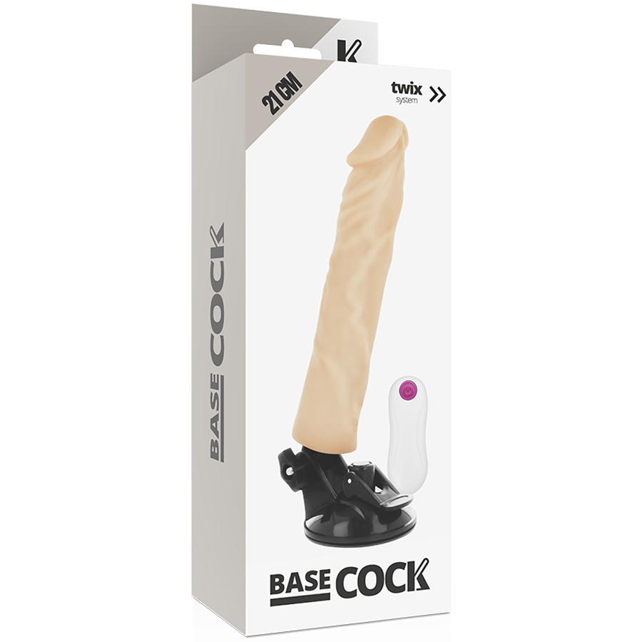 BASECOCK - VIBRATORE REALISTICO TELECOMANDO NATURALE 21 CM -O- 4 CM – Telecomando – foto 4