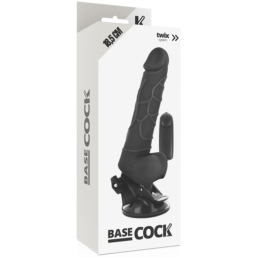 BASECOCK - VIBRATORE REALISTICO TELECOMANDO NERO 18.5 CM -O- 4CM – Telecomando – foto 4