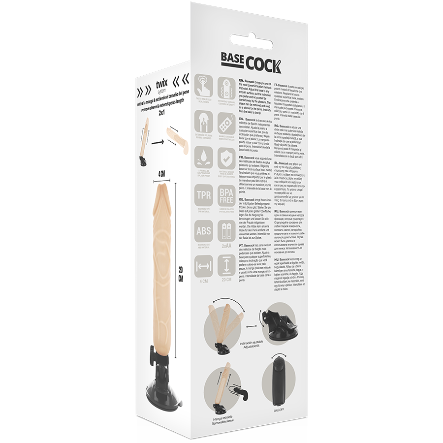 BASECOCK - VIBRATORE TELECOMANDO NATURALE REALISTICO 20 CM -O- 4 CM – Telecomando – foto 5