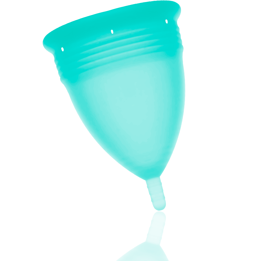 STERCUP - COPPA MESTRUALE IN SILICONE FDA ACQUAMARINA - TAGLIA L – Coppa vaginale – foto 3