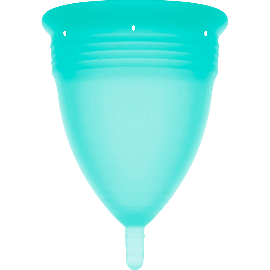 STERCUP - COPPA MESTRUALE IN SILICONE FDA ACQUAMARINA - TAGLIA L – Coppa vaginale