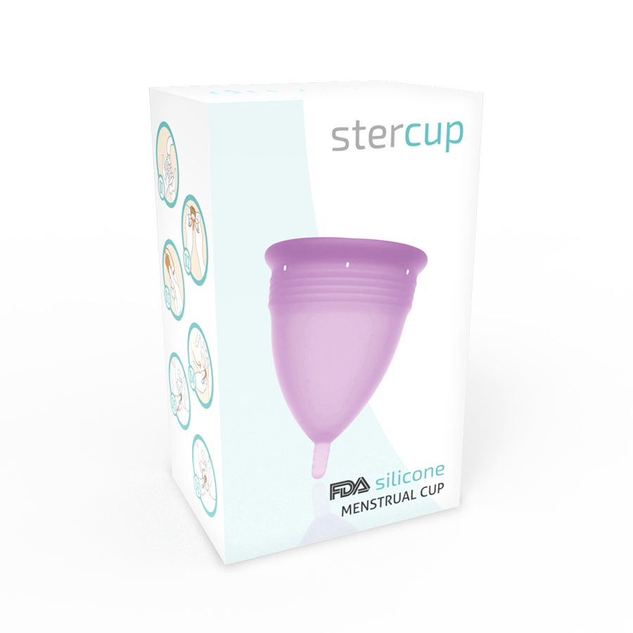 STERCUP - COPPA MESTRUALE IN SILICONE FDA LILLA - TAGLIA L – Coppa vaginale – foto 5