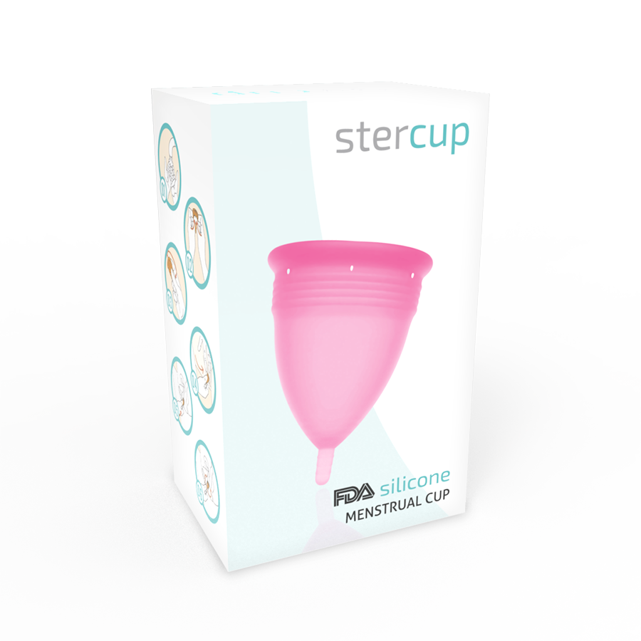 STERCUP - COPPA MESTRUALE IN SILICONE FDA ROSA - TAGLIA S – Coppa vaginale – foto 5