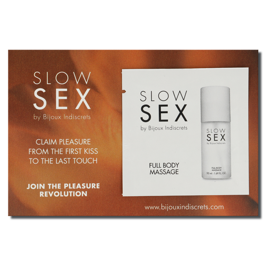 BIJOUX INDISCRETS - SLOW SEX MASSAGGIO CORPO COMPLETO GEL DA MASSAGGIO 2 ML – Oli da massaggio non aromatizzati