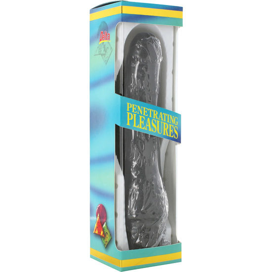 SEVEN CREATIONS - VIBRATORE IN VINILE P-SHAPE PENE NERO 20 CM – Peni realistici – foto 2