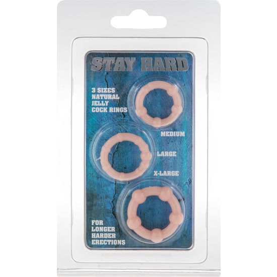SEVEN CREATIONS - SET DI TRE ANELLI PER PENE IN PELLE – Accessori per il pene – foto 2