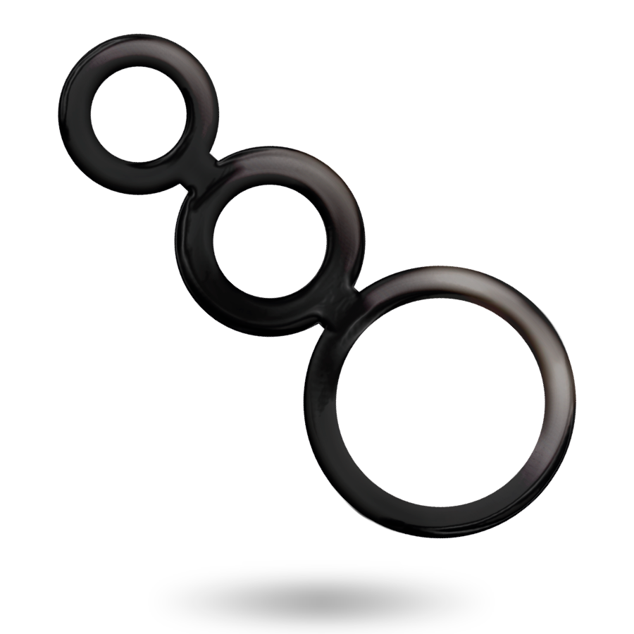 ADDICTED TOYS - SET DI ANELLI PER PENE - FUMO – Cockring senza vibrazione – foto 3