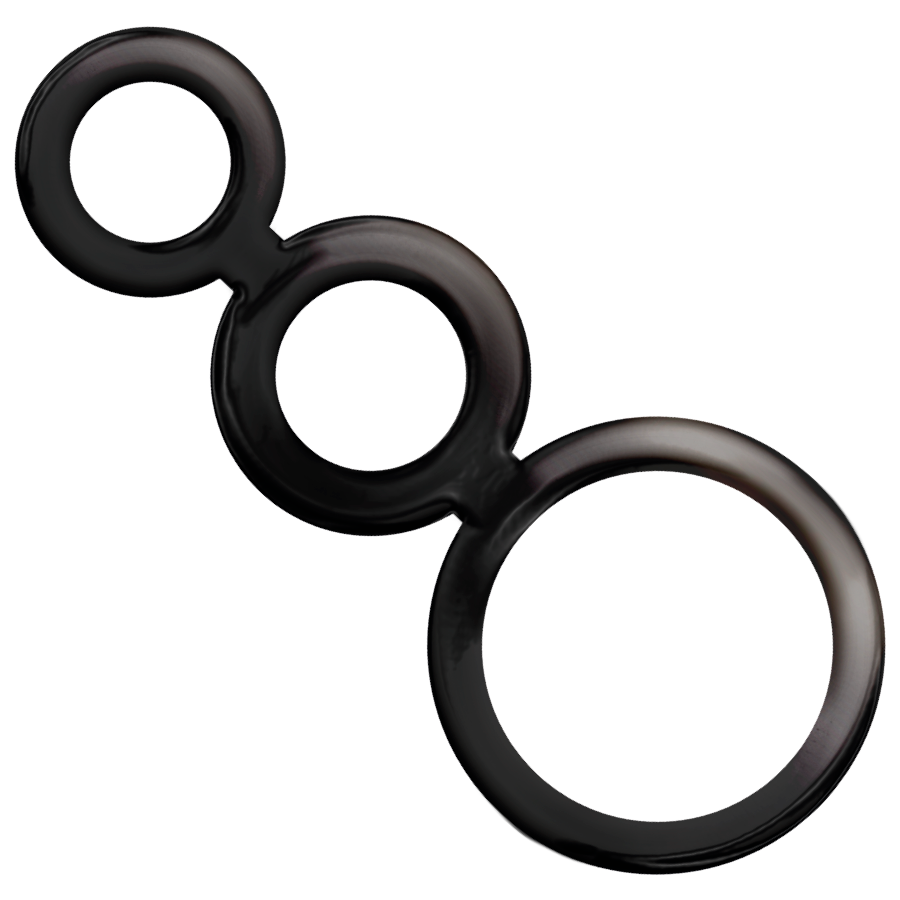 ADDICTED TOYS - SET DI ANELLI PER PENE - FUMO – Cockring senza vibrazione