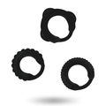 ADDICTED TOYS - SET C-RING NERO – Cockring senza vibrazione