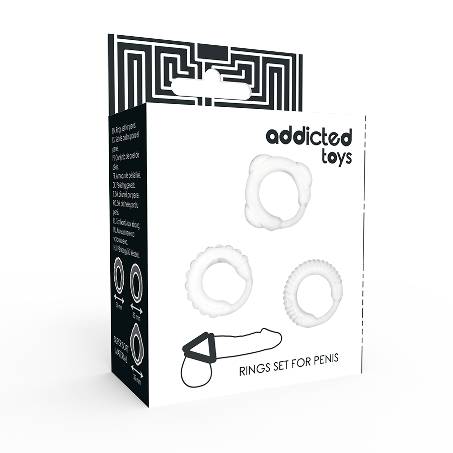 ADDICTED TOYS - SET C-RING TRASPARENTE – Cockring senza vibrazione – foto 4