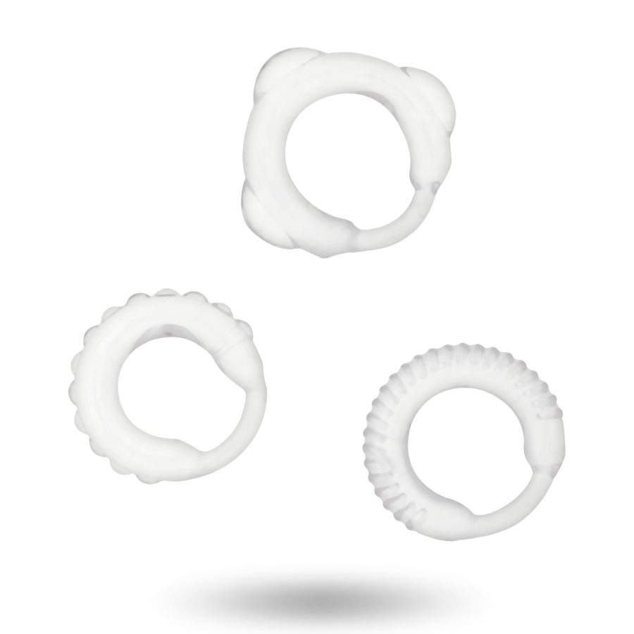 ADDICTED TOYS - SET C-RING TRASPARENTE – Cockring senza vibrazione
