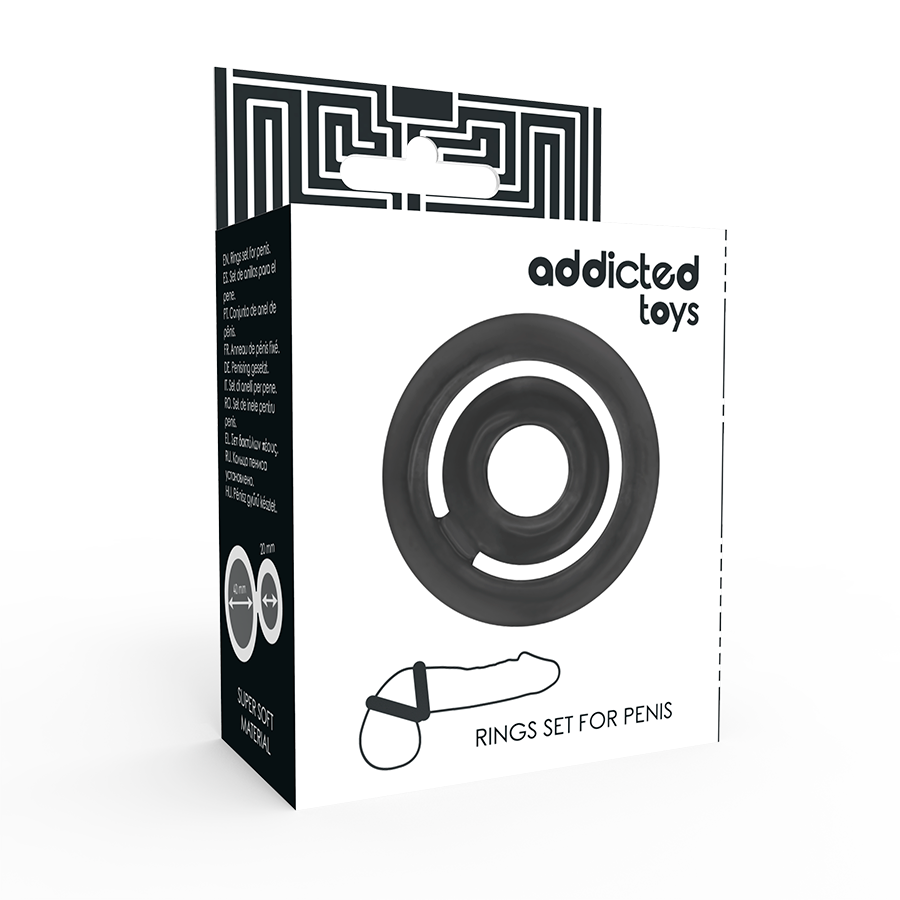 ADDICTED TOYS - POTENZ- C-RING PENE NERO – Cockring senza vibrazione – foto 4