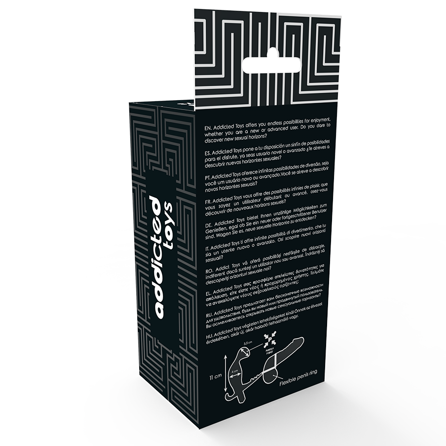ADDICTED TOYS - PLUG ANALE CON DOPPIO ANELLO PER PENE E TESTICOLI NERI – Tappi anali – foto 5