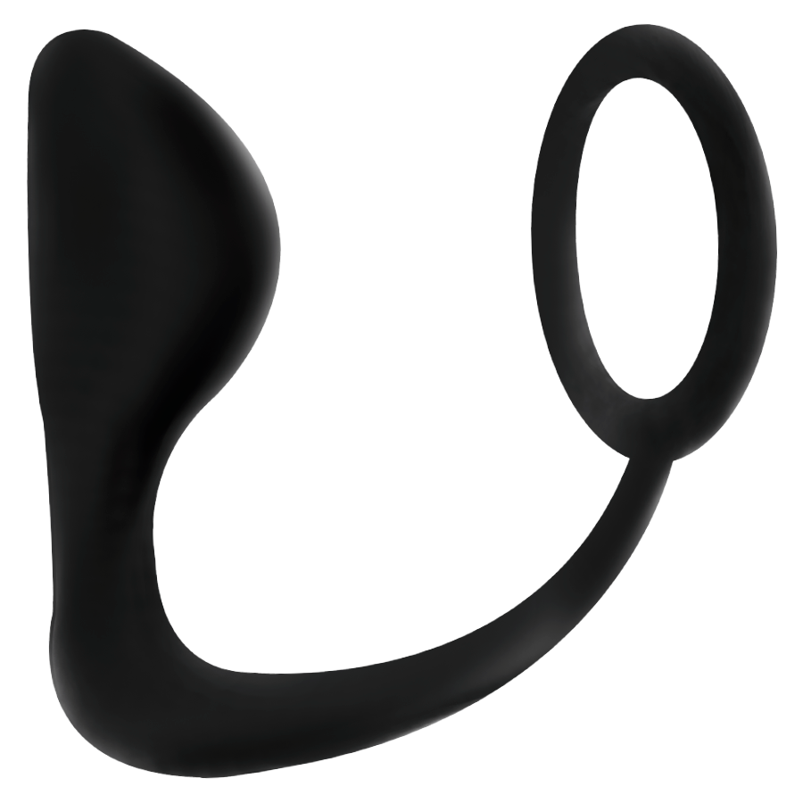 ADDICTED TOYS - PLUG ANALE CON ANELLO PENE NERO – Anelli con Spina