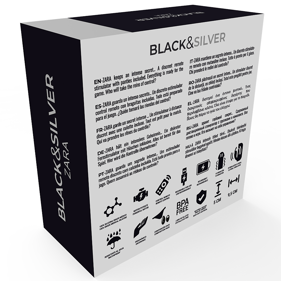 BLACK&SILVER - STIMOLATORE TELECOMANDO ZARA CON SLIP IN OMAGGIO – Telecomando – foto 5