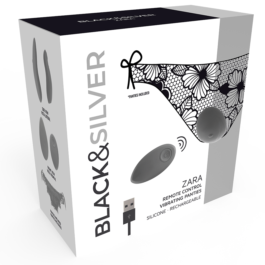 BLACK&SILVER - STIMOLATORE TELECOMANDO ZARA CON SLIP IN OMAGGIO – Telecomando – foto 3