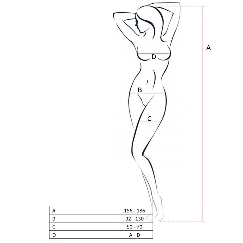 PASSION - DONNA BS057 BODYSTOCKING ROSSO TAGLIA UNICA – Bodystocking – foto 2