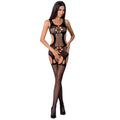 PASSION - WOMAN BS066 BODYSTOCKING NERO TAGLIA UNICA – Bodystocking