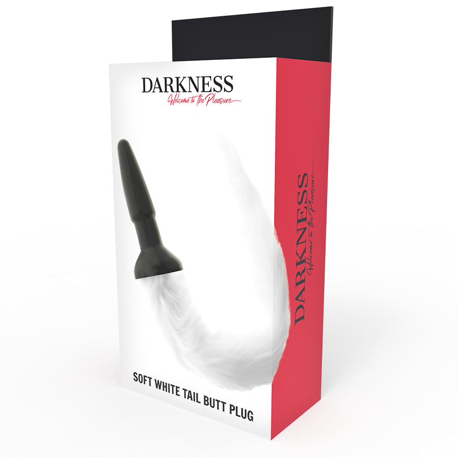 DARKNESS - PLUG ANALE IN SILICONE CON CODA BIANCA – Tappi anali – foto 3