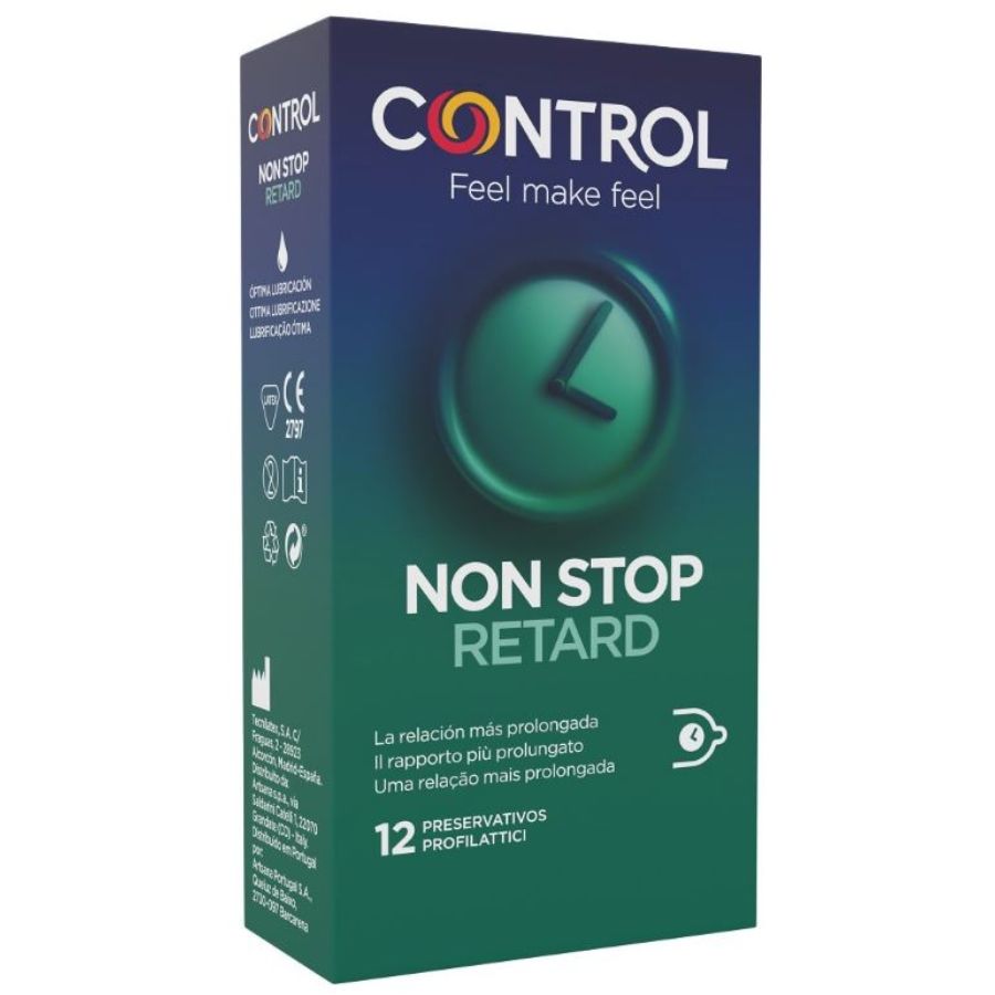 CONTROL - NON STOP RETARD CONDOMS 12 UNITS – Gamma di piacere prolungata