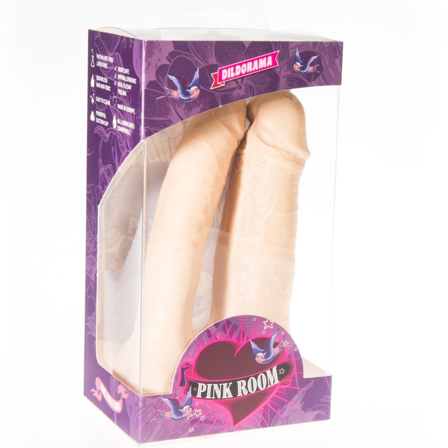 PINK ROOM - ARTHUS DOPPIO DILDO REALISTICO FLESH 17CM/15.5CM – Peni realistici – foto 2