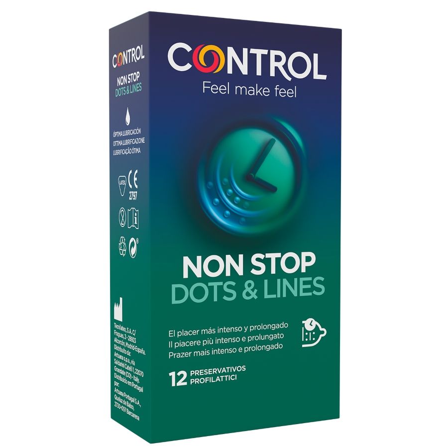 CONTROL - NONSTOP DOTS AND LINES CONDOMS 12 UNITS – Punti e smagliature