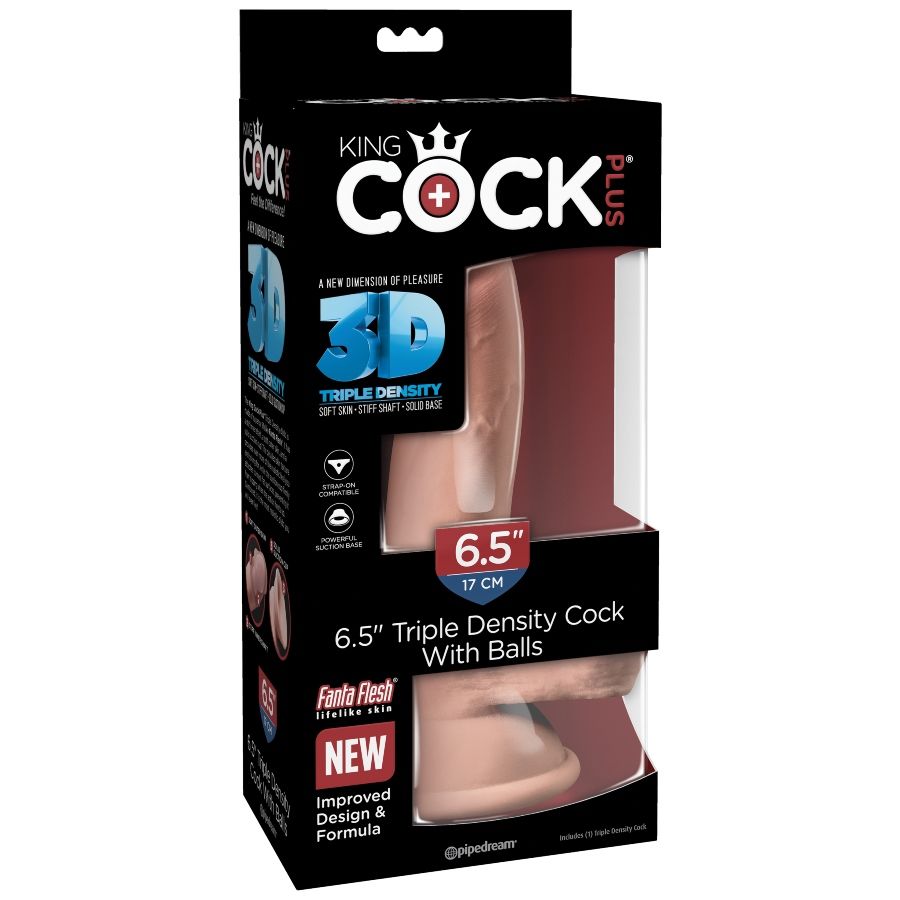 KING COCK - DILDO TRIPLA DENSIT 14 CM – Peni realistici – foto 7