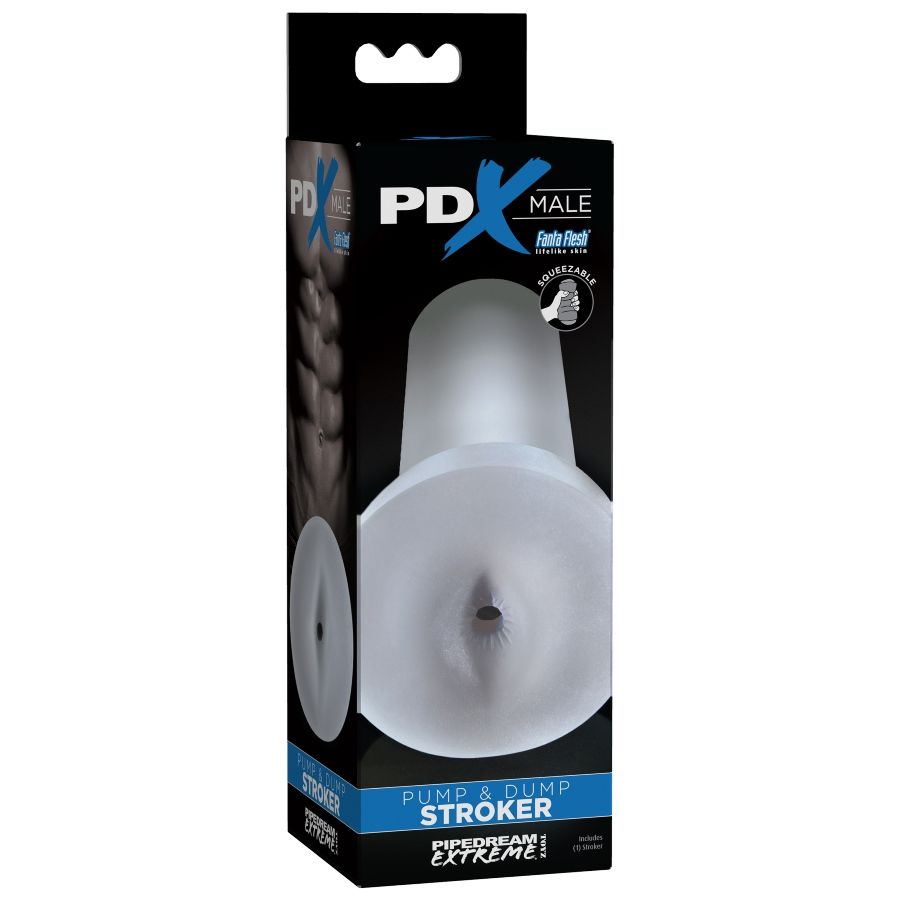 PDX MALE - POMPA E STROKER DUMP - TRASPARENTE – Vagine con vibrazione