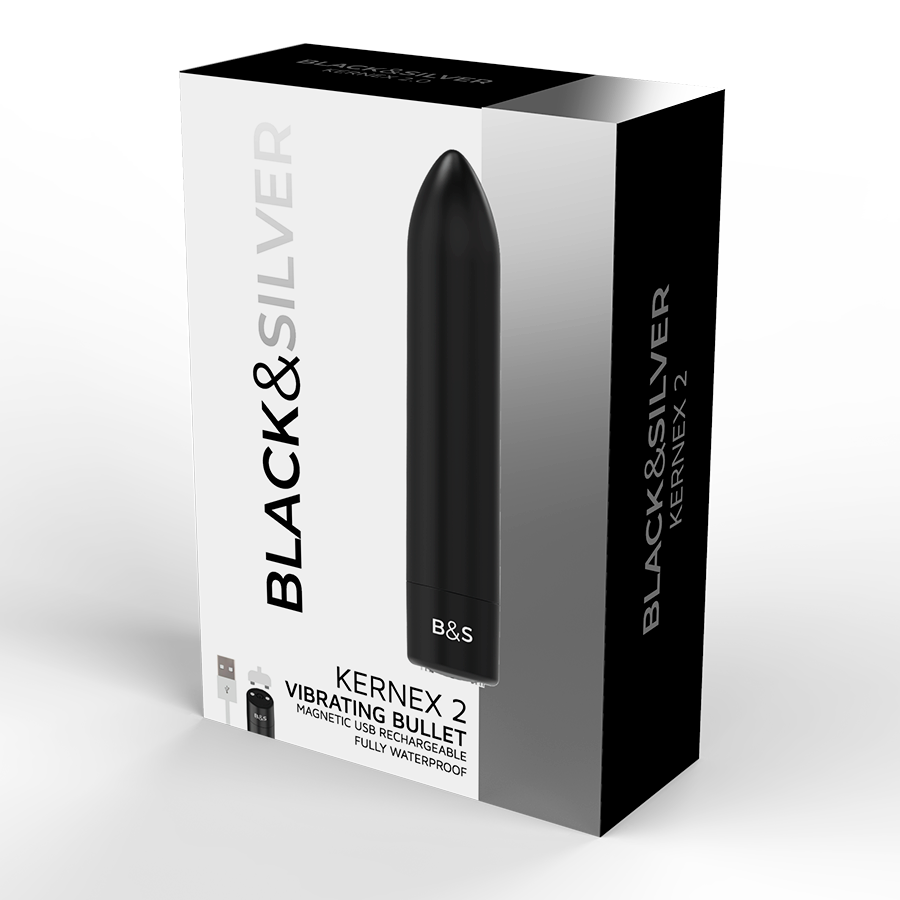 BLACK&SILVER - KERNEX 2 PROIETTILE MAGNETICO VIBRANTE NERO – Mini vibratori – foto 5