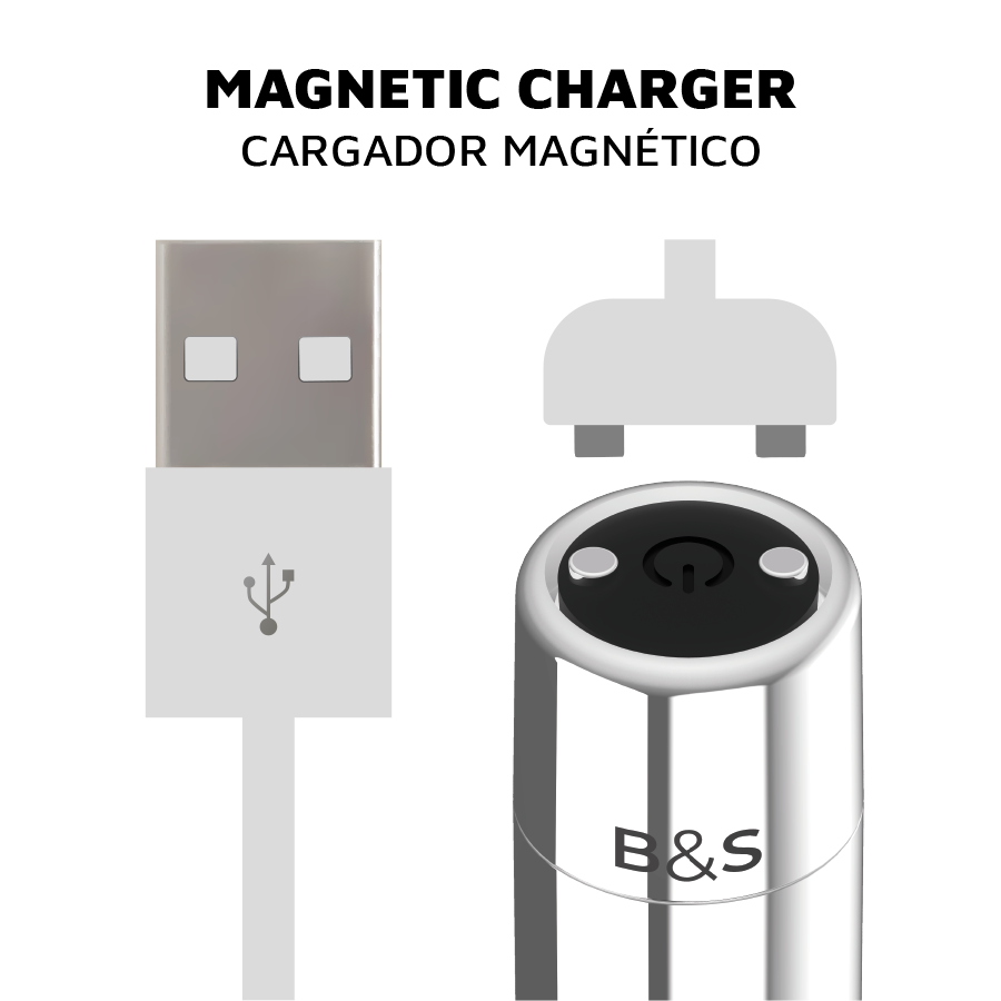 BLACK&SILVER - KAILAN 2 PROIETTILE MAGNETICO VIBRANTE ARGENTO – Mini vibratori – foto 4
