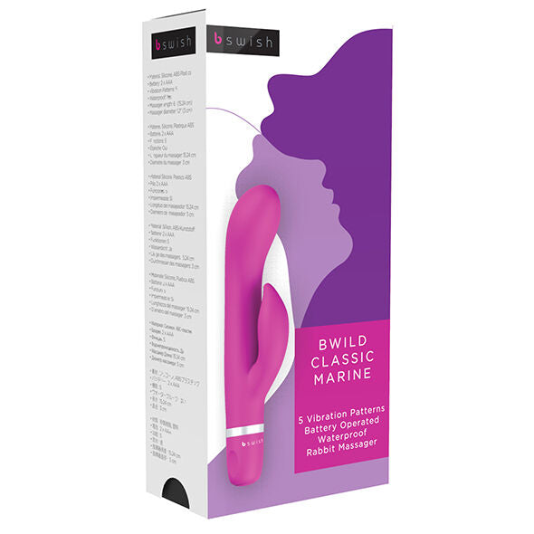 B SWISH - VIBRATORE BWILD CLASSIC MARINE RABBIT CERISE – Vibratori di coniglio – foto 2