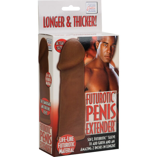 CALEXOTICS - FUTUROTIC ESTENSORE DEL PENE MARRONE – Copri pene con estensione – foto 2
