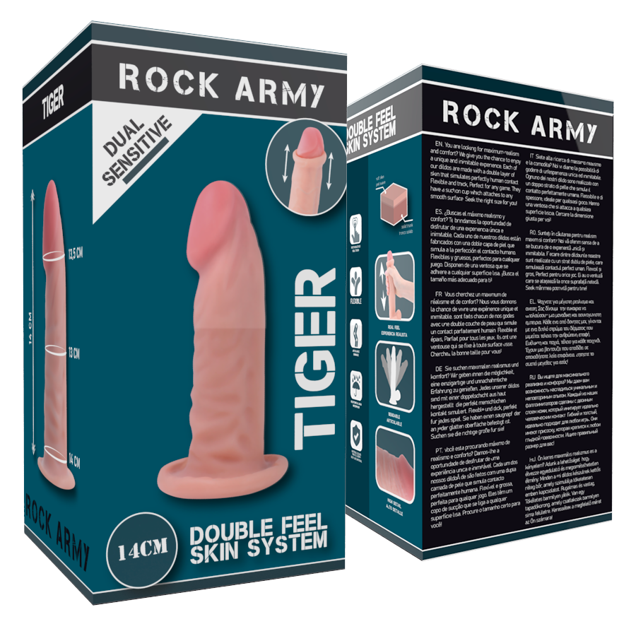 ROCKARMY - DUAL DENSITY TIGER 14 CM -O- 4.46 CM – Peni realistici – foto 9
