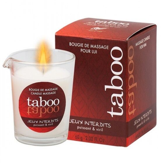 RUF - TABOO CANDELA DA MASSAGGIO PER LUI JEUX INTERDITS PROFUMO LICHENE SELVATICO – Candele da massaggio