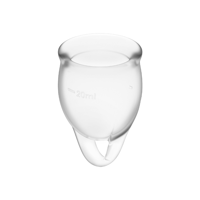 SATISFYER - FEEL CONFIDENT COPPA MESTRUALE TRASPARENTE 15 + 20 ML – Coppa vaginale – foto 3