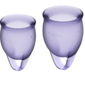 SATISFYER - FEEL CONFIDENT COPPA MESTRUALE VIOLA 15 + 20 ML – Coppa vaginale