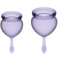 SATISFYER - COPPA MESTRUALE FEEL GOOD VIOLA 15 + 20 ML – Coppa vaginale