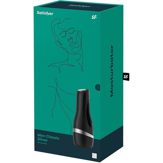 SATISFYER - MASTURBADOR CLASSICO ARGENTO DA UOMO – Vagine con vibrazione – foto 2