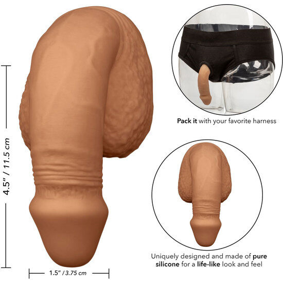 CALEXOTICS - GUARNIZIONE IN SILICONE PER PENE 12.75 CM CARAMEL – Falli senza vibrazioni – foto 4
