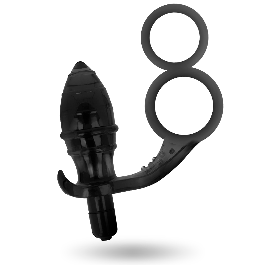ADDICTED TOYS - PLUG ANALE CON DOPPIO ANELLO NERO – Tappi anali