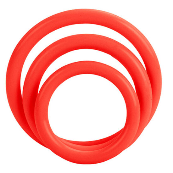 CALEXOTICS - SET TRI-ANELLI ROSSO – Accessori per il pene