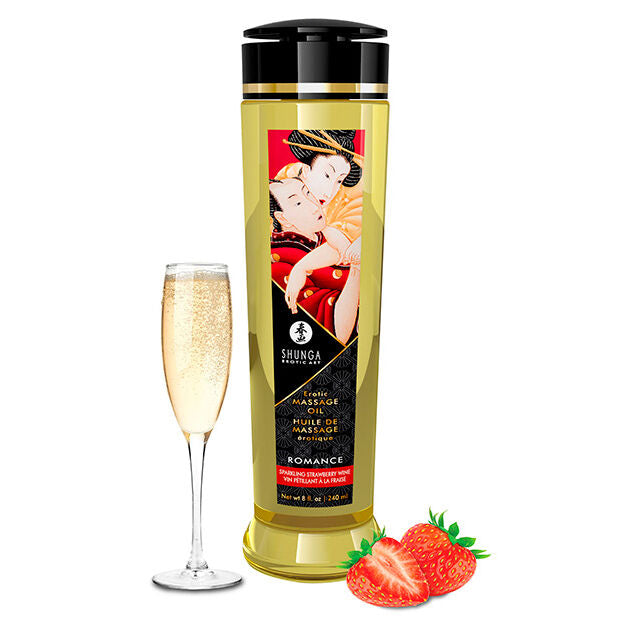 SHUNGA - OLIO DA MASSAGGIO ROMANTICO EROTICO 240 ML – Oli Aromatizzati