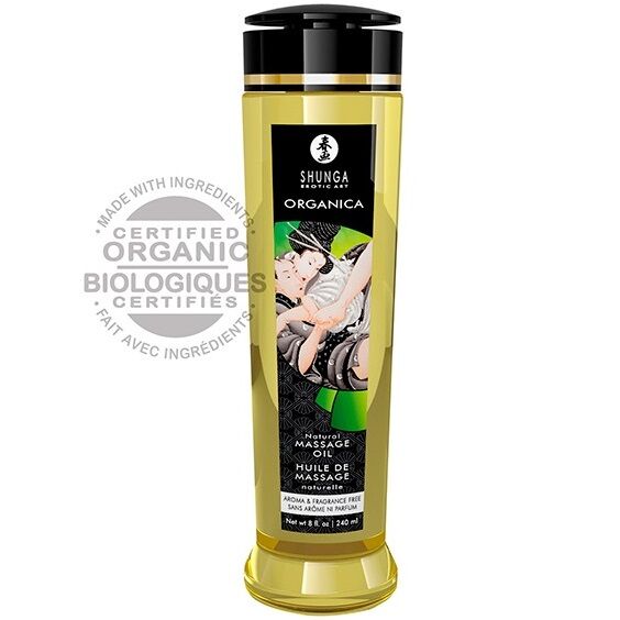 SHUNGA - OLIO DA MASSAGGIO BIOLOGICO NATURALE 240 ML – Oli da massaggio non aromatizzati